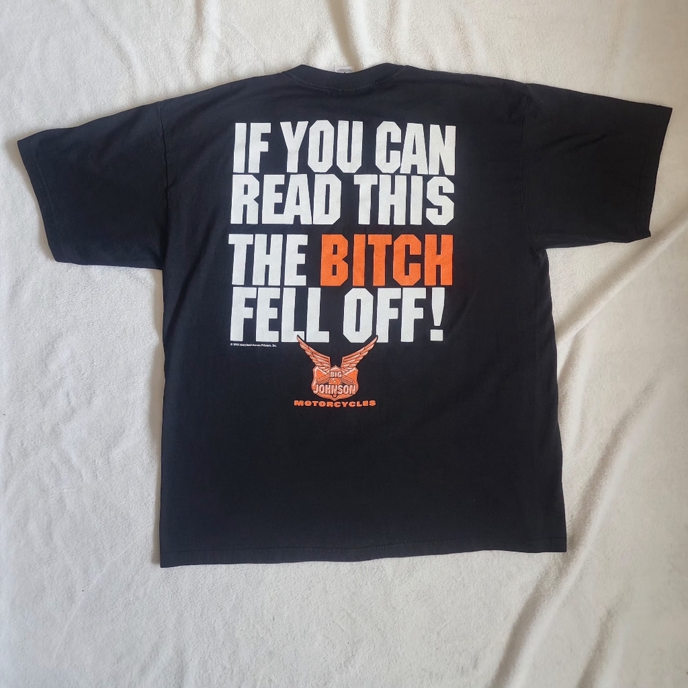 Gildan Men T Shirt Size Extra Large Black Big Johnson Motorcycles